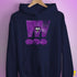 Lesbian Labrys Pride Grunge Exclamation Points Hoodie - Navy